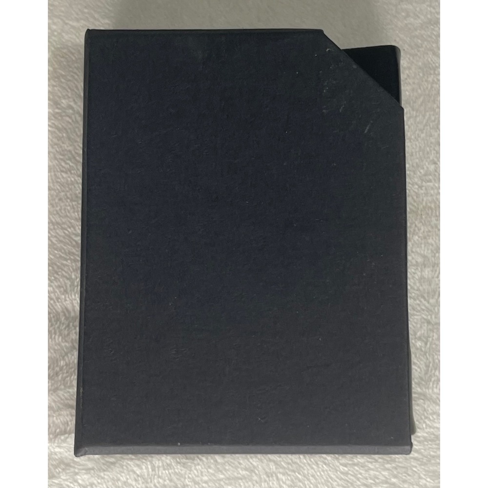 Black Leather Mini Photo Album with Slipcase Small Scrapbook 5.5x4.25